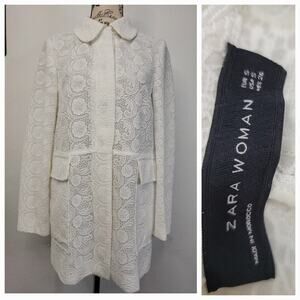 Zara White Lace Coat